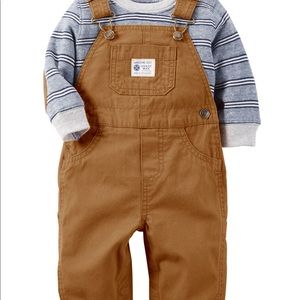 Carters Khaki Boys Overalls